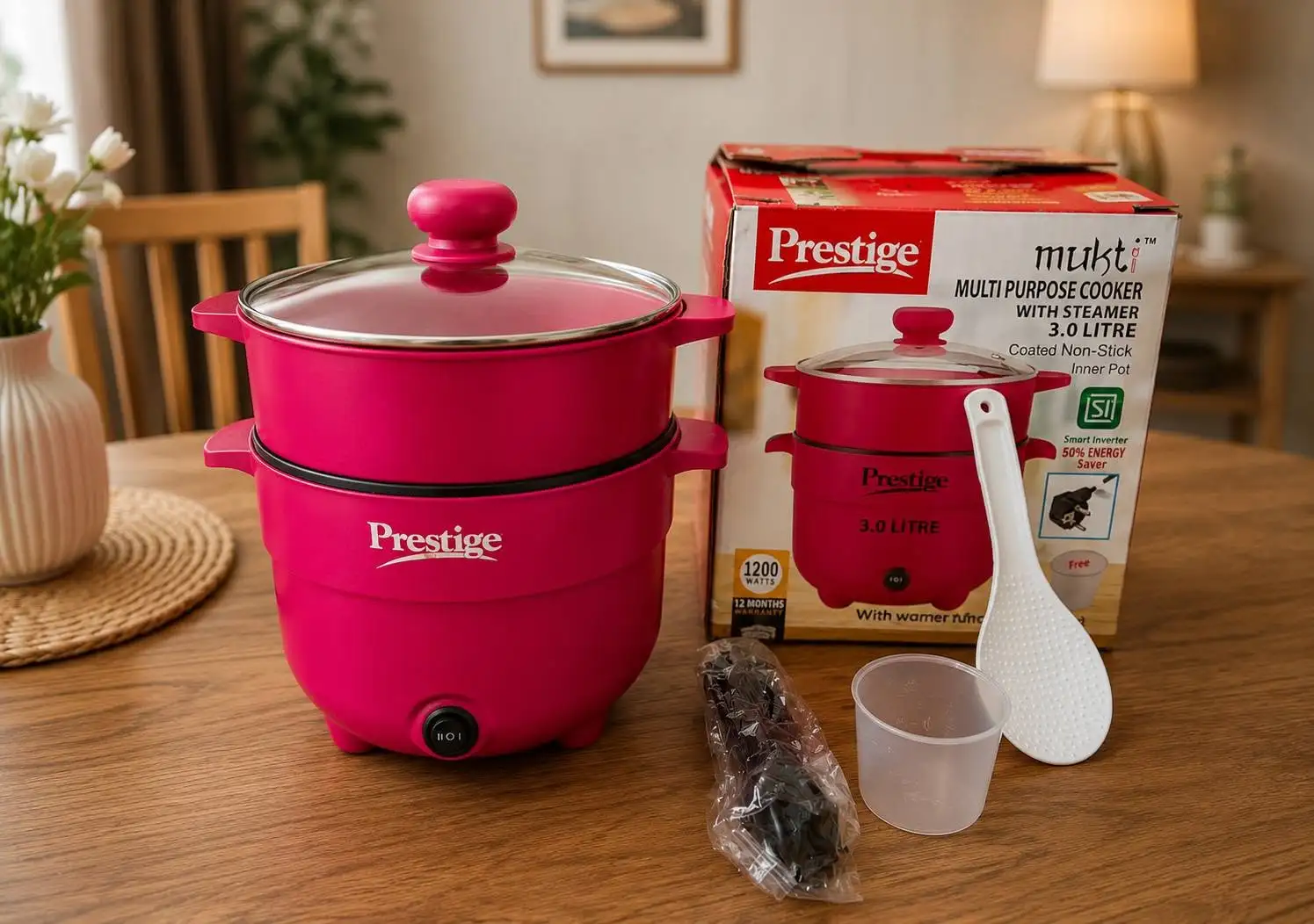 Prestige Multifunctional Mini Coocker 3 Ltr Pink
