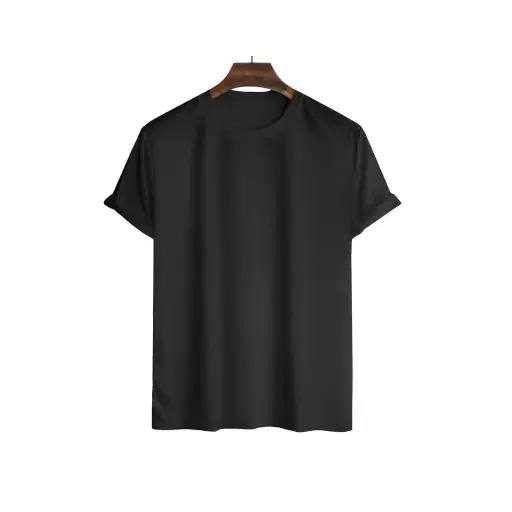 p9-1.webp Solid T-Shirt - Black - Image 1